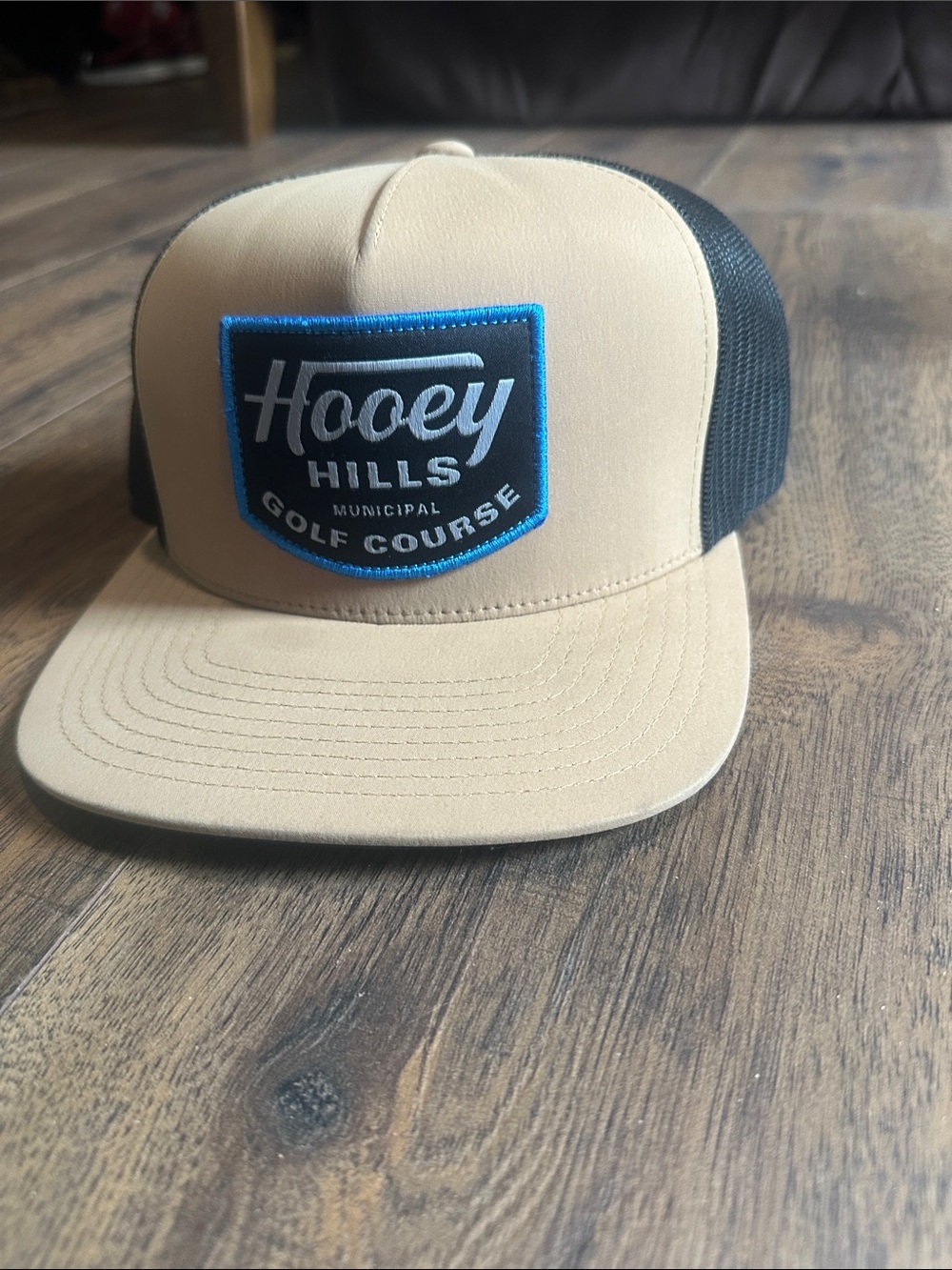 Hat on wooden floor